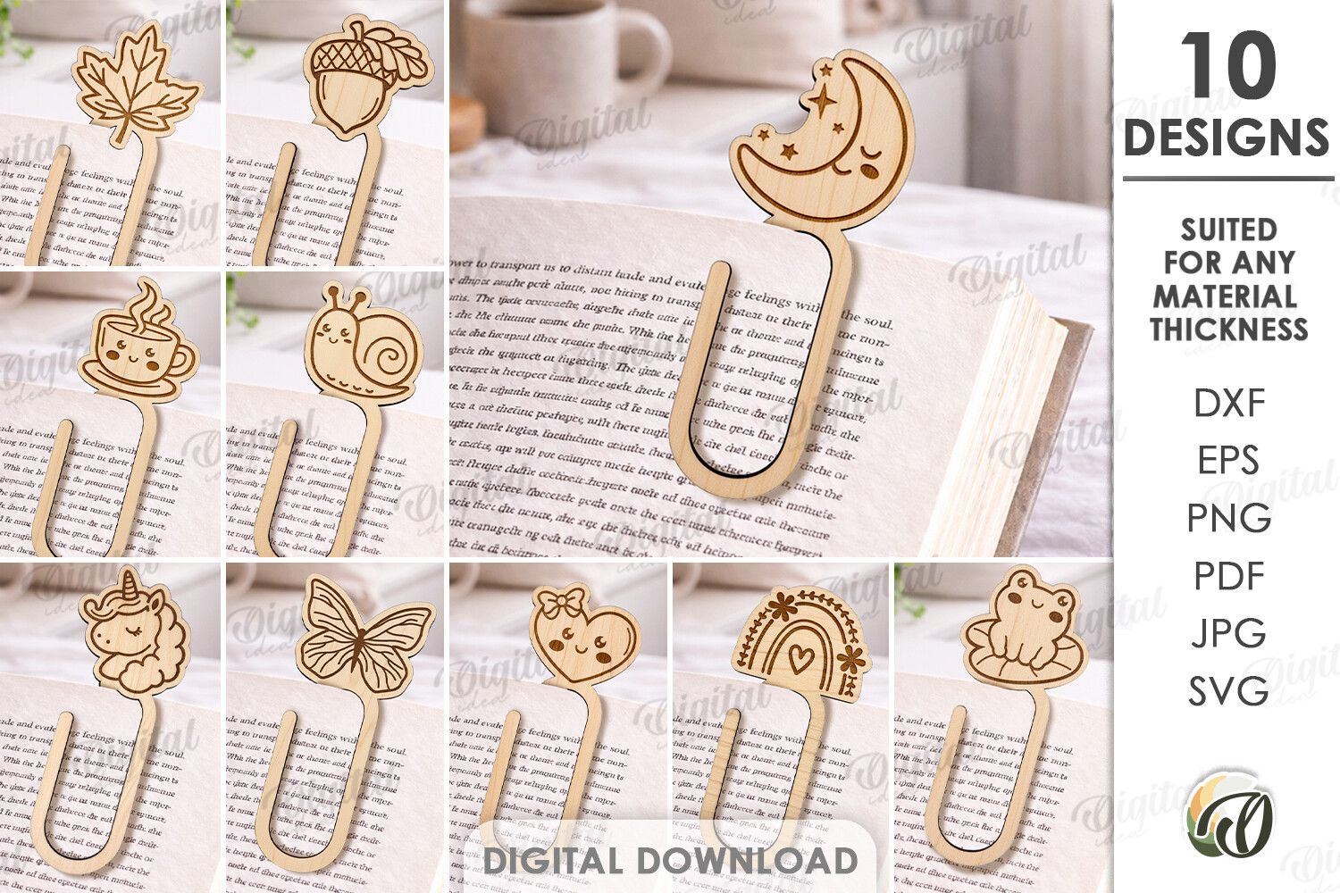 Decorative Bookmarks Bundle Laser Cut