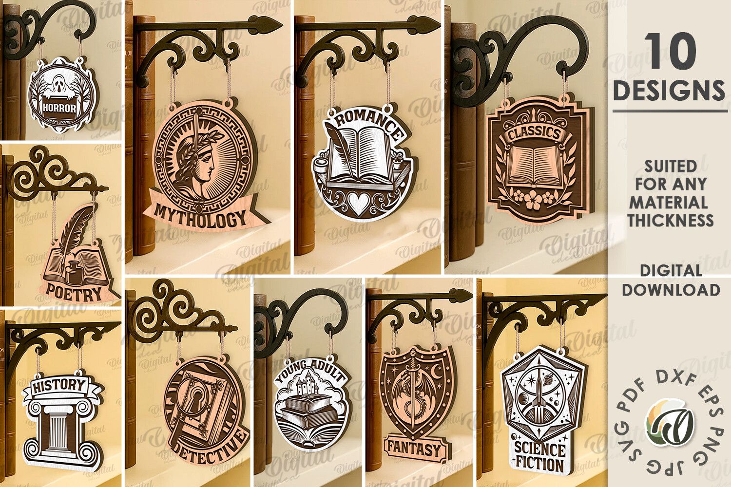 Personalized Book Genre Dividers Bundle