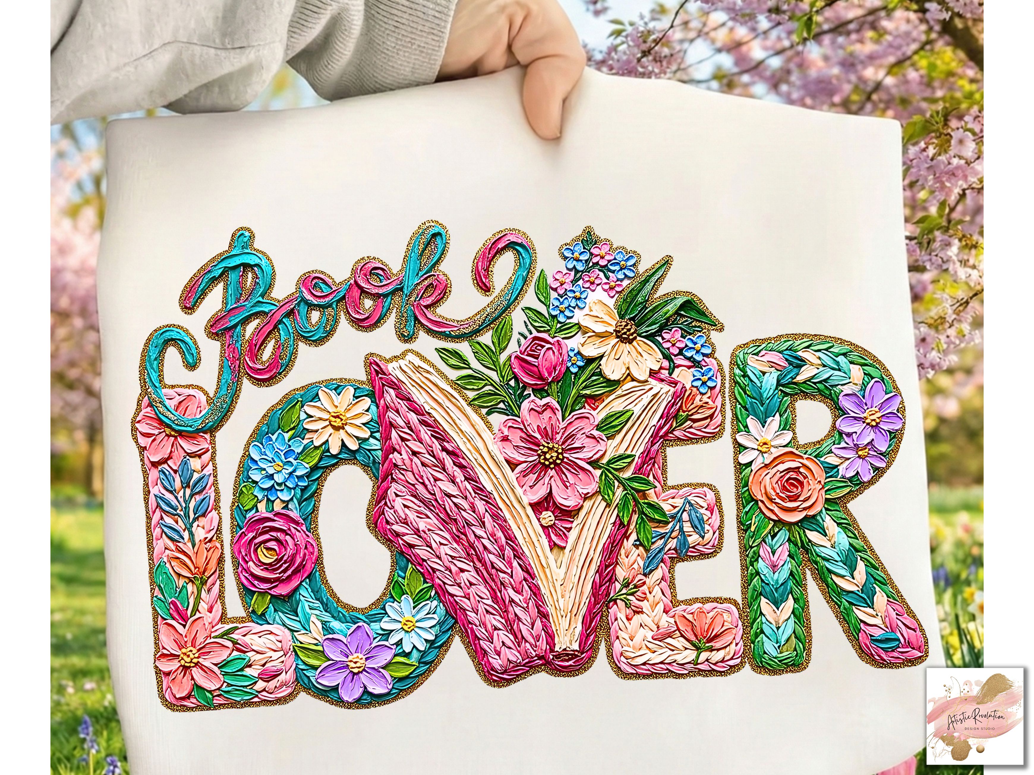 Floral Book Lover Png Bookish Png