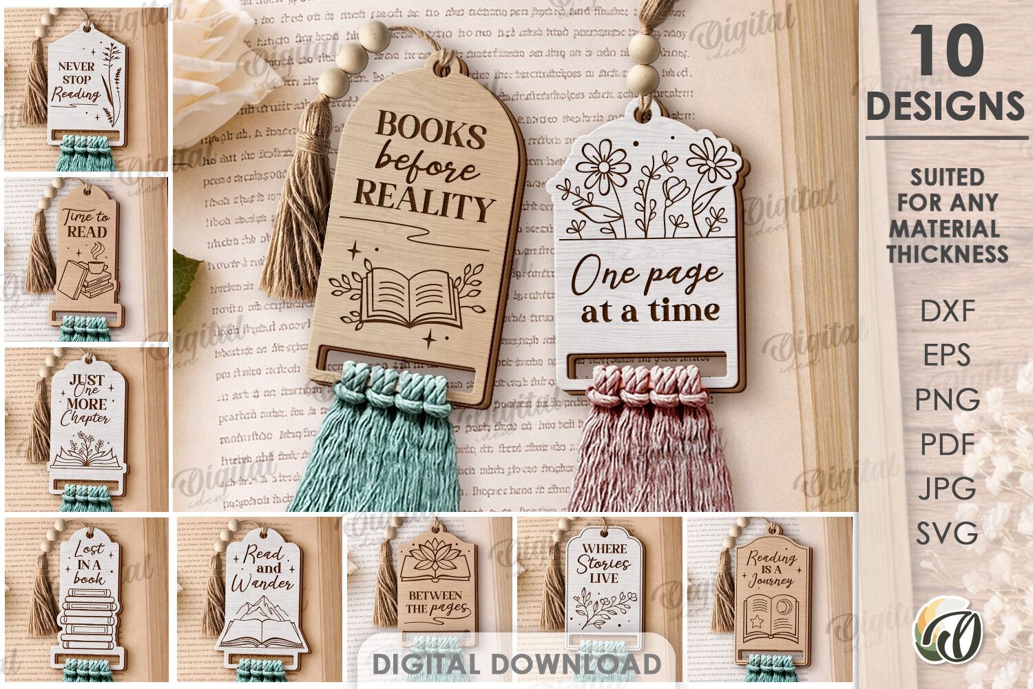 Tassel Bookmarks Bundle Laser Cut