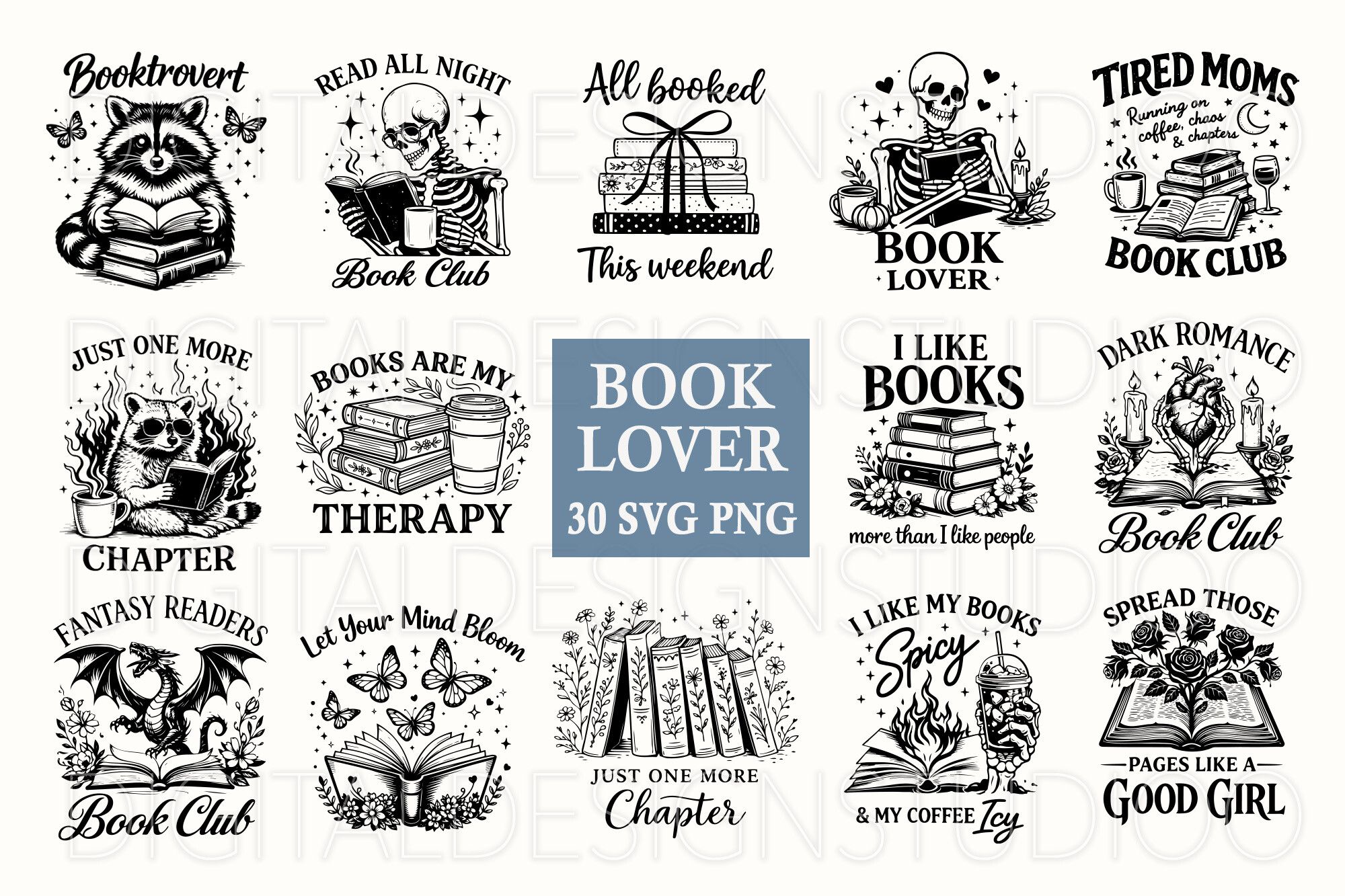 Book Lover SVG Bundle Quotes Cricut